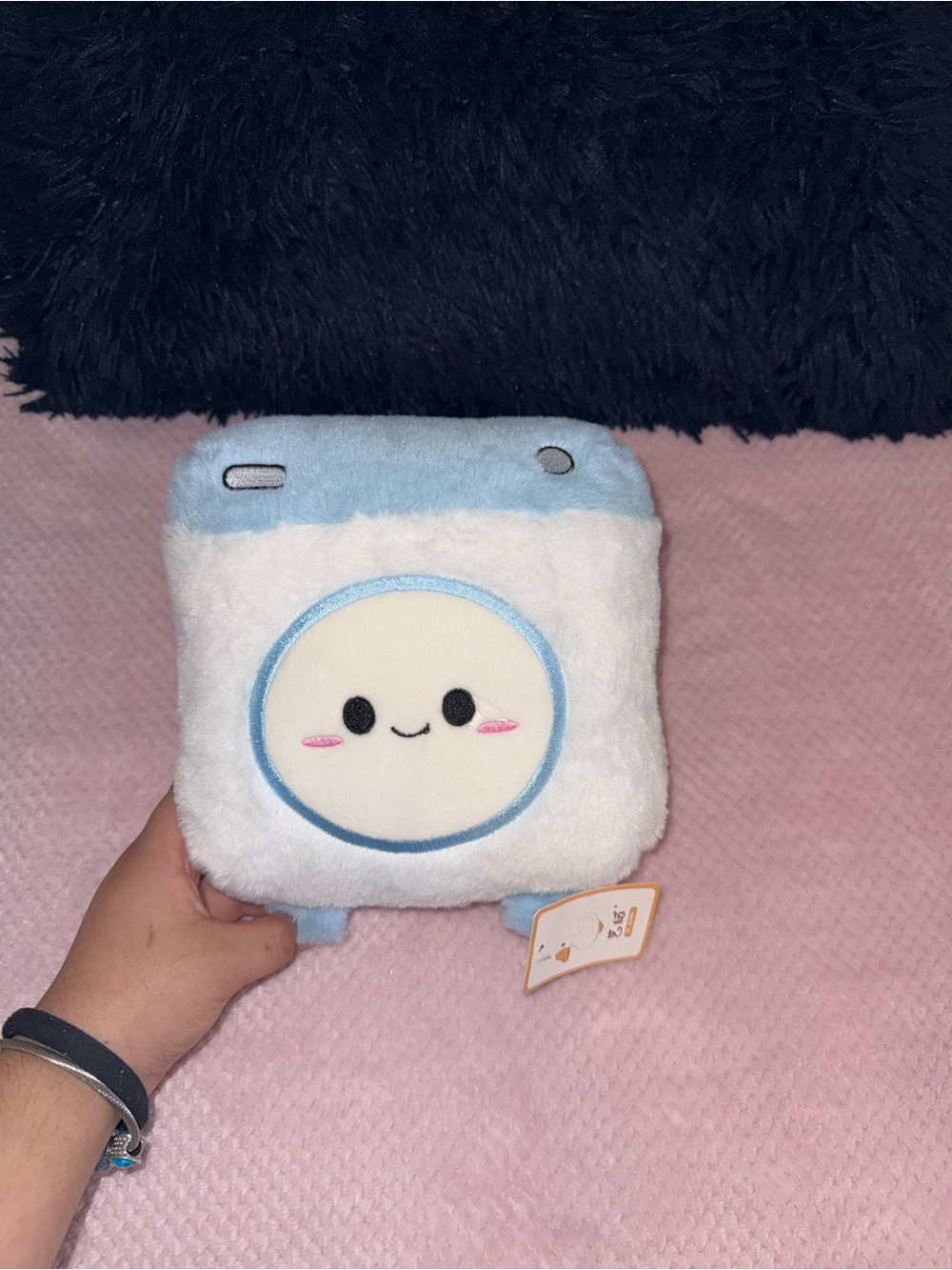 Plush Blue & White Cute Camera Phone Accessory Plush